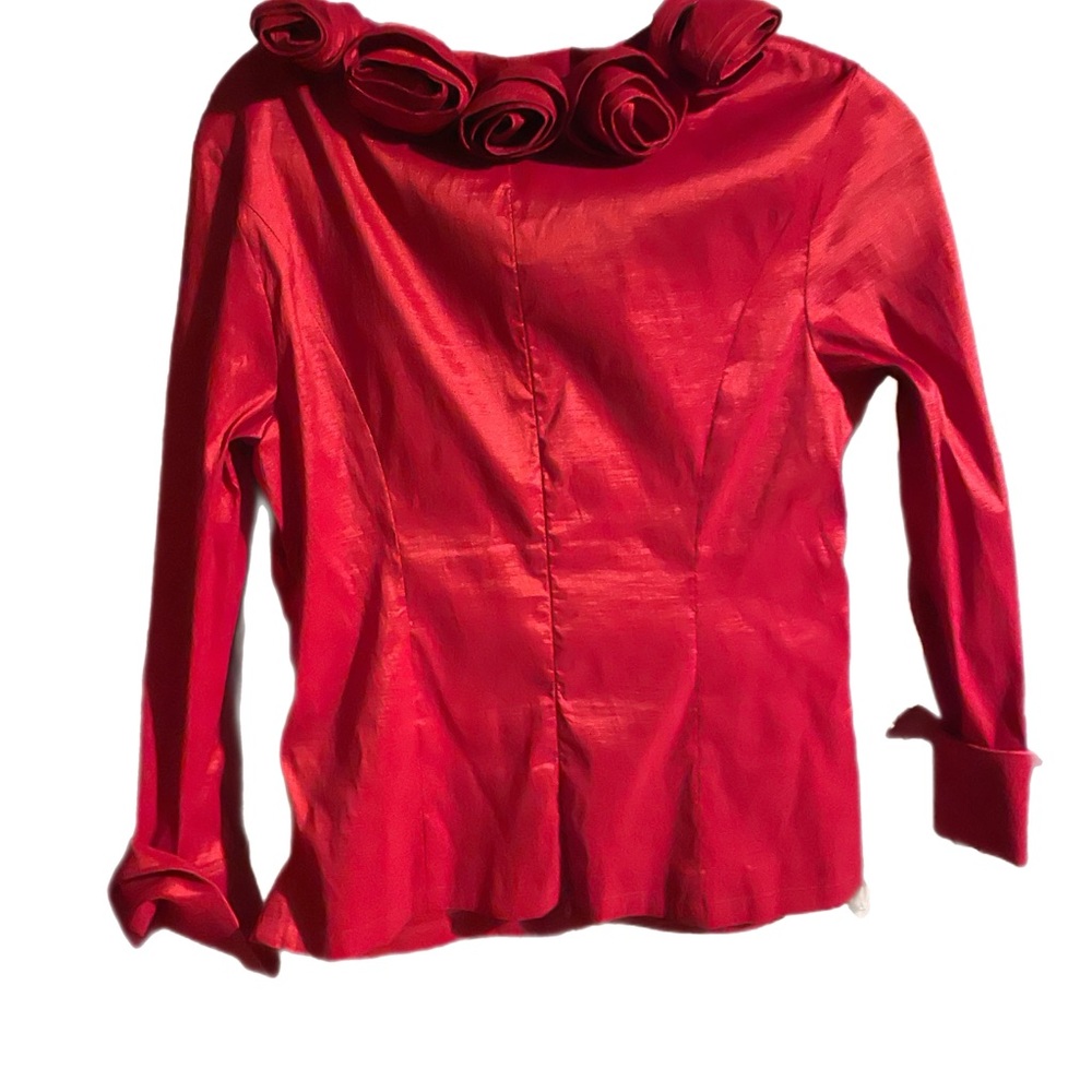 Red Ruffled Blouse - Picture 2 of 3